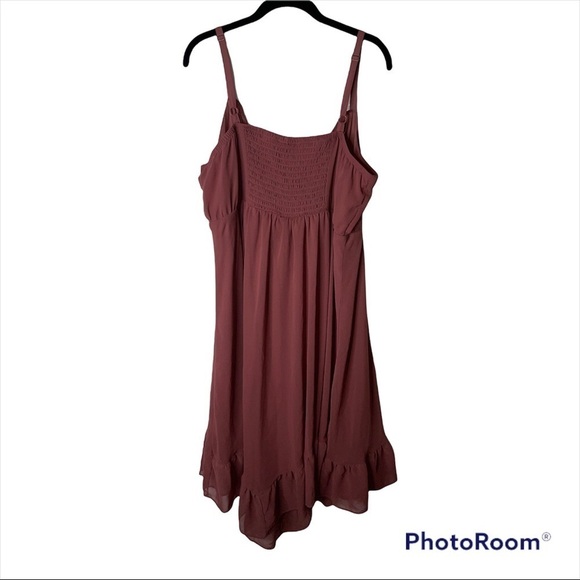 TORRID Rose Pink Chiffon Lace Handkerchief Midi Dress Size 2, 2X, XXL - Picture 6 of 10